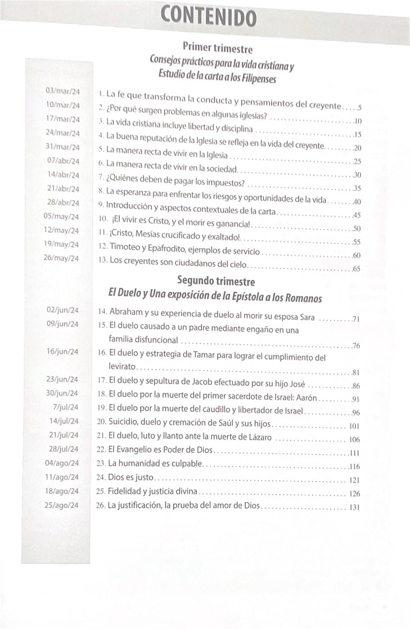 Leccionario Bíblico - Alumno - Volumen 45 - Marzo 2024 a Agosto 2024