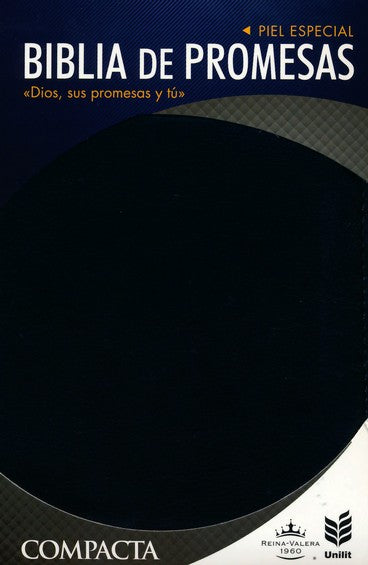 Biblia de Promesas Compacta RV60 - Piel Negra con Cierre