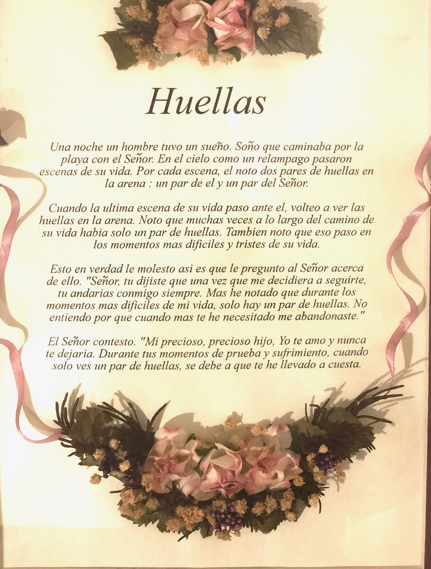 Huellas - Cuadro de Marco de Madera