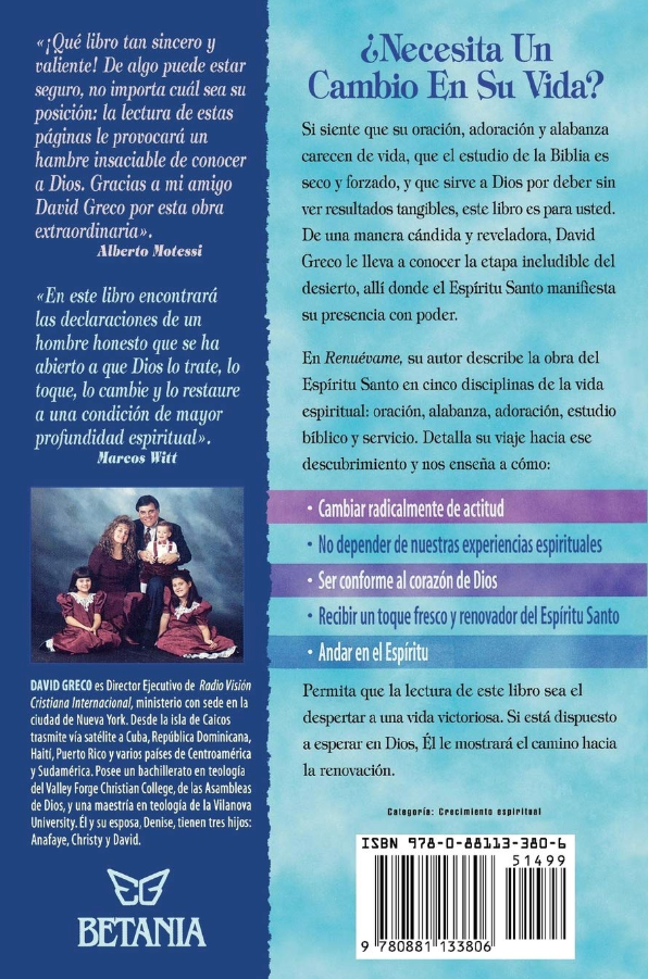 Renuévame - David Greco - Prologo por Marcos Witt