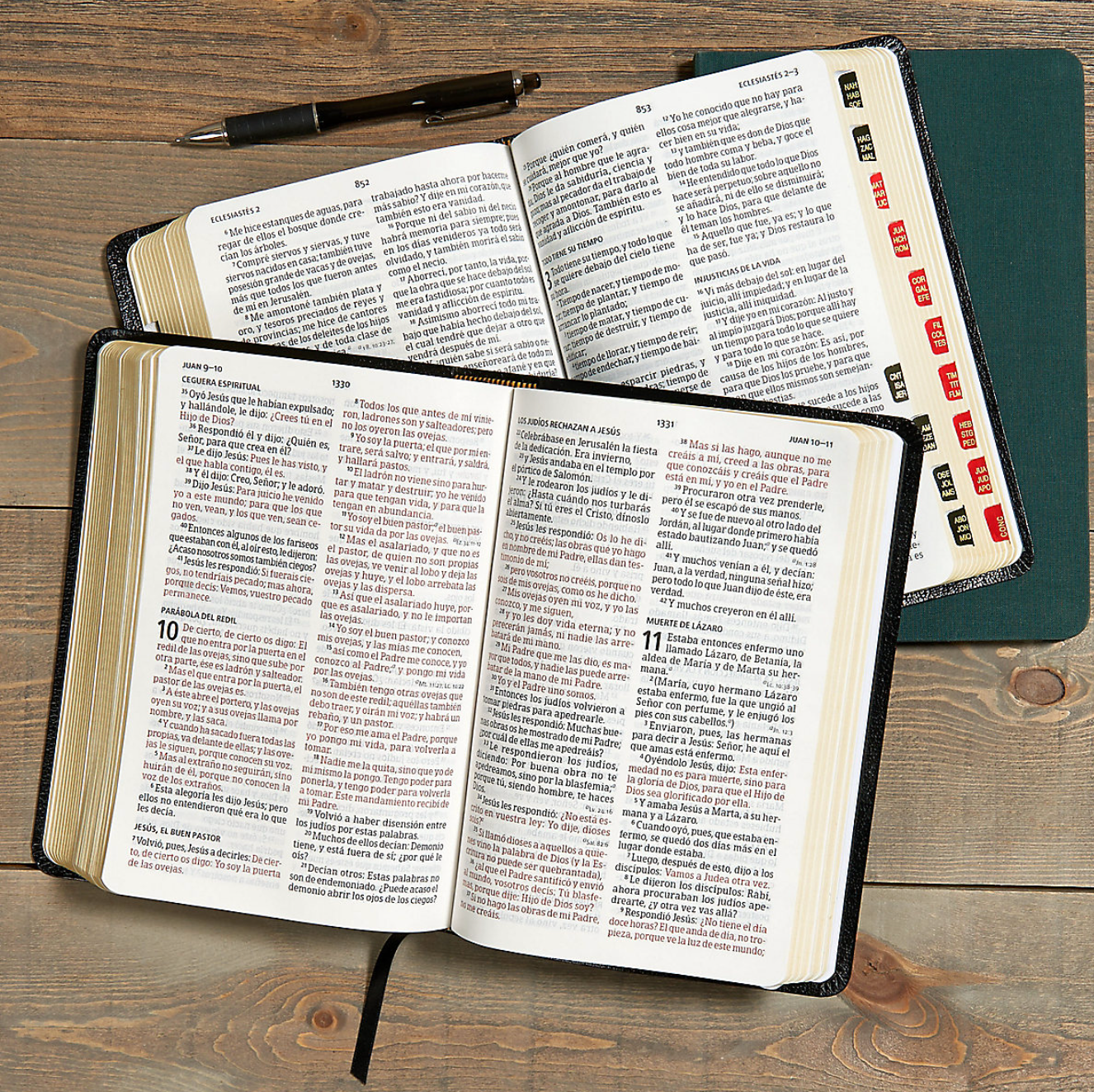 Biblia Letra Grande Tamaño Manual - RVR1960 - Negro, Imitación Piel con Índice