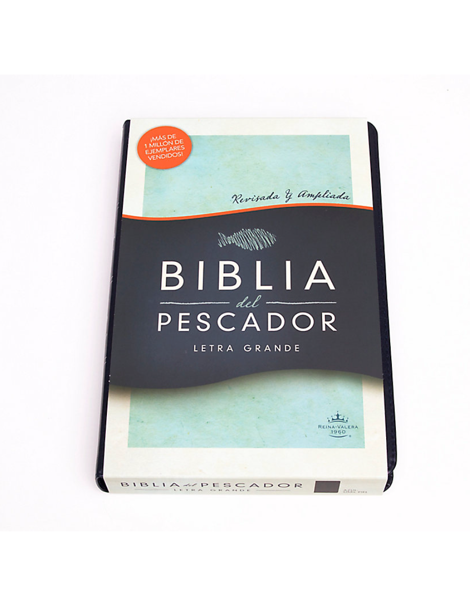 Biblia del Pescador Letra Grande - RVR1960 - Azul Símil Piel