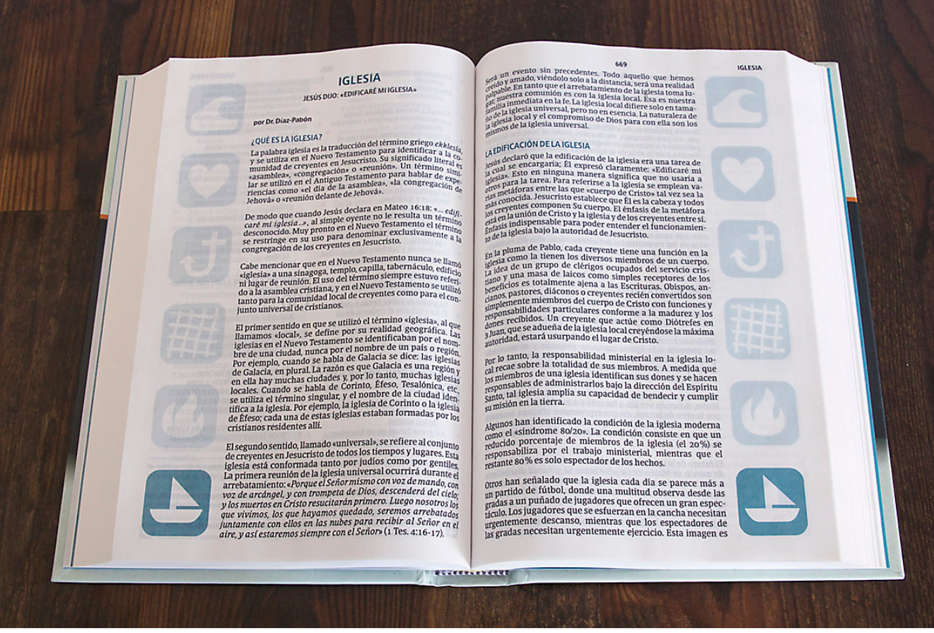 Biblia del Pescador Letra Grande - RVR1960 - Azul Símil Piel