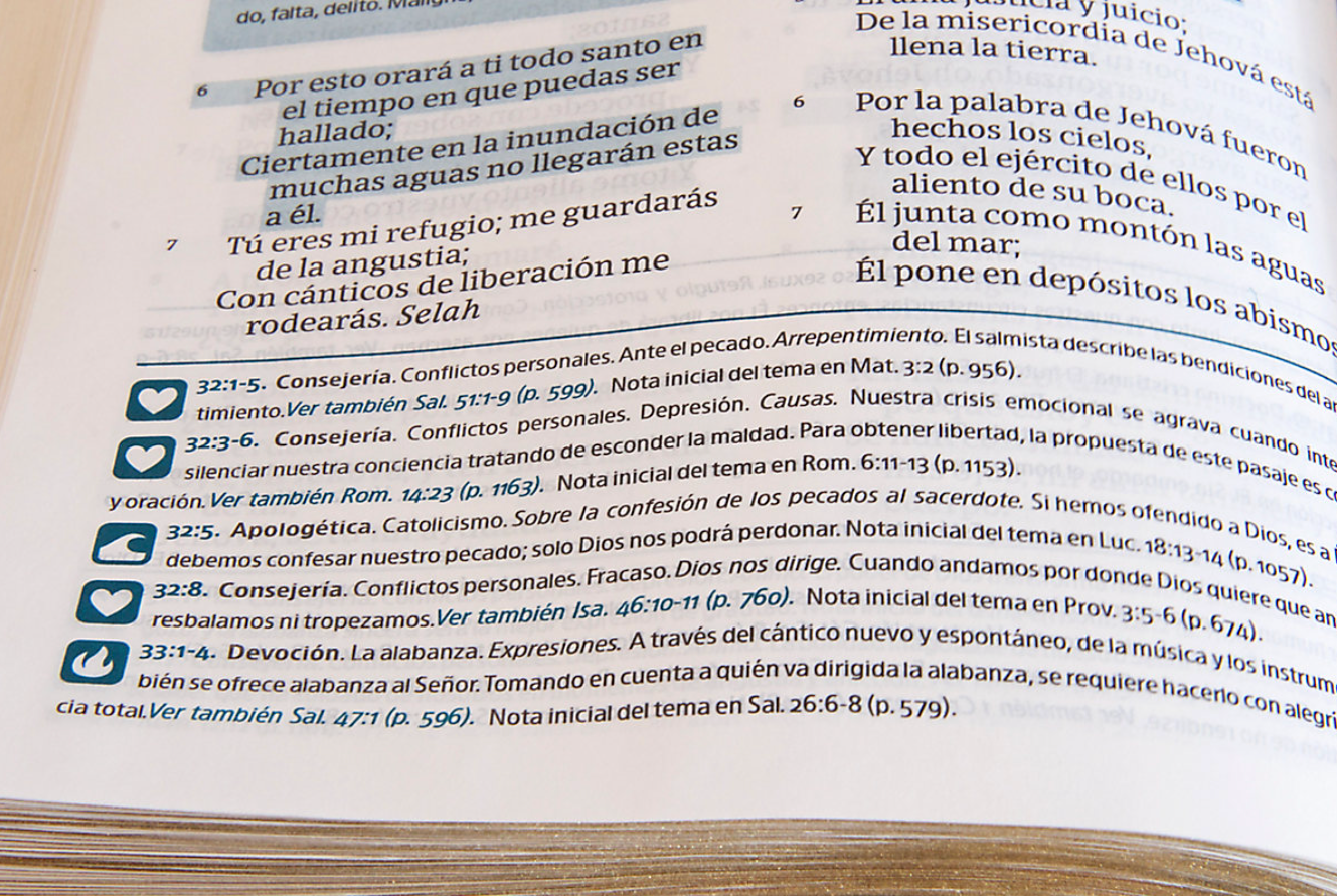 Biblia del Pescador Letra Grande - RVR1960 - Azul Símil Piel