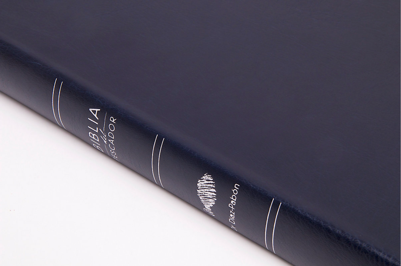Biblia del Pescador Letra Grande - RVR1960 - Azul Símil Piel