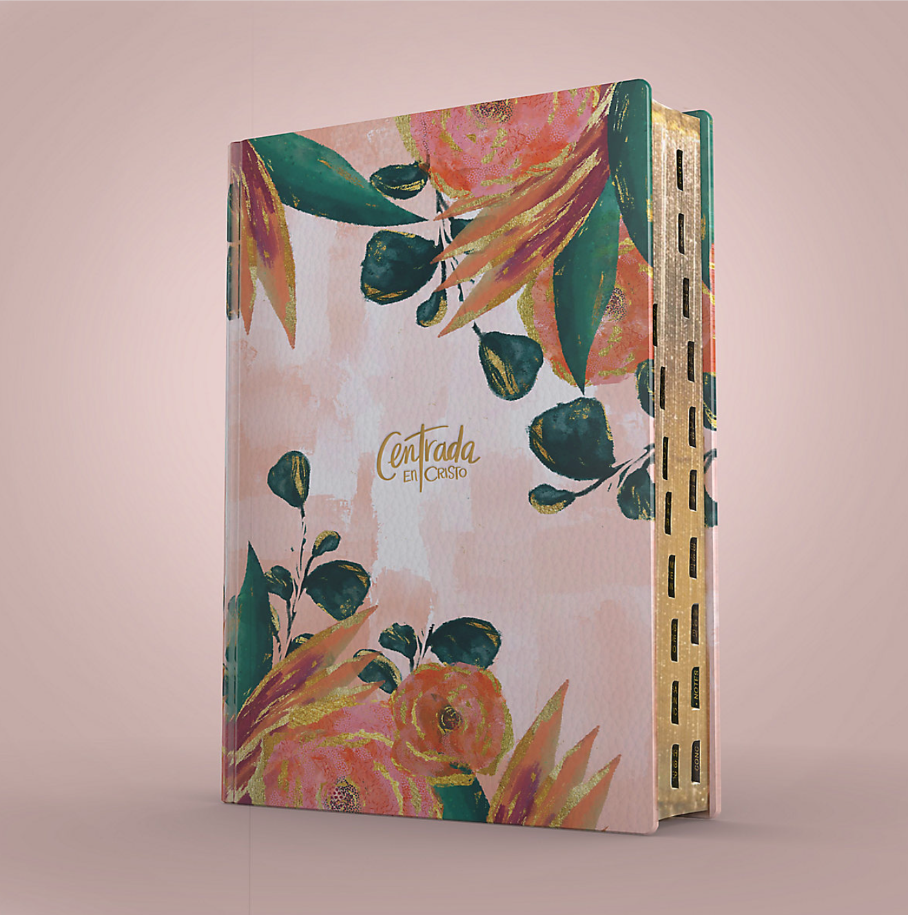 Biblia Centrada en Cristo, Floral Símil Piel con Índice - RVR1960