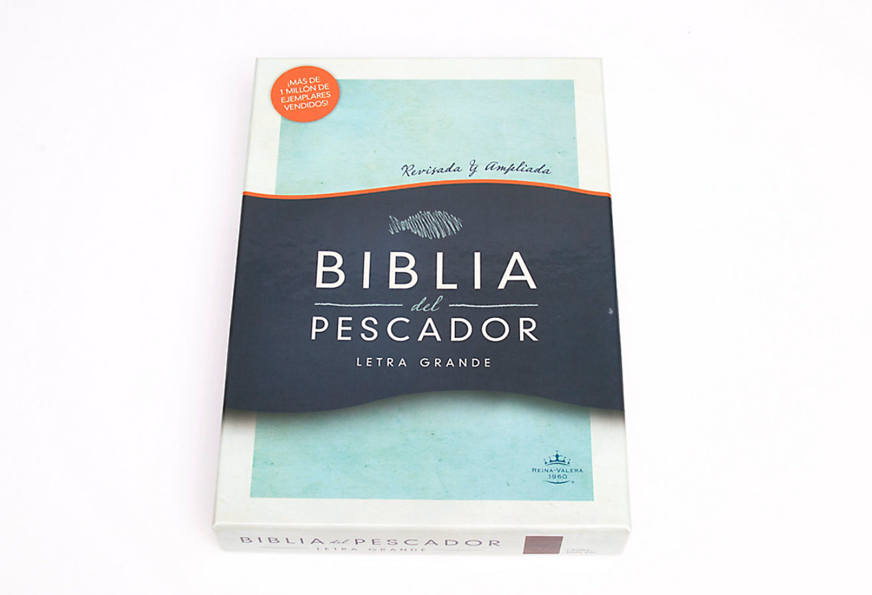 Biblia del Pescador Letra Grande - Caoba Símil Piel con Indice - RVR 1960 - Holman