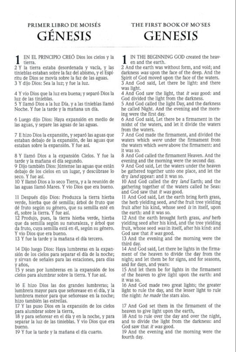 Biblia Bilingüe RVR1960/KJV - Letra Grande - Negro, Imitación Piel