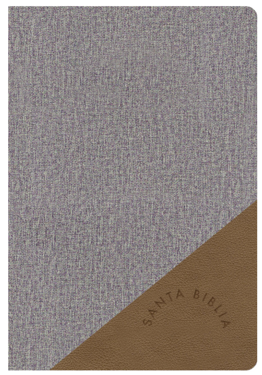 Biblia Letra Grande Tamaño Manual - RVR1960 - Gris y Marron, Simil Piel