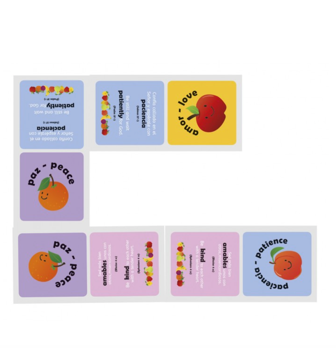 El Fruto del Espiritu (Bilingüe) - Juego de Domino