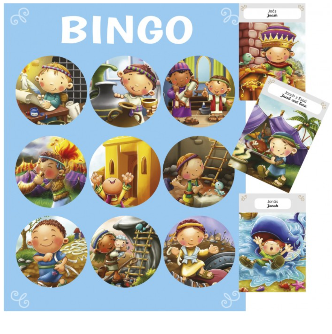 Bingo de la Biblia (Bilingüe) - Juego de Bingo
