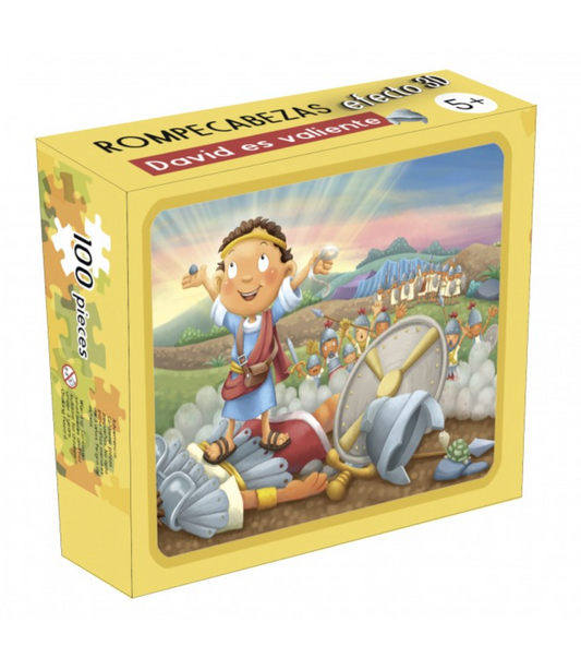 Rompecabezas 3D - David es Valiente - 100 Piezas
