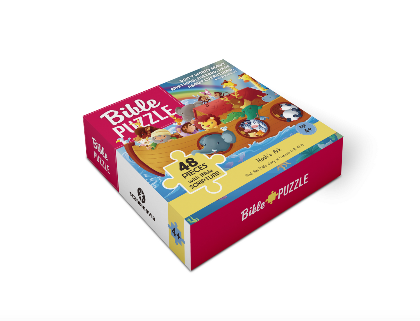 Bible Puzzle - Noah's Ark - 48 Pieces with Bible Scripture