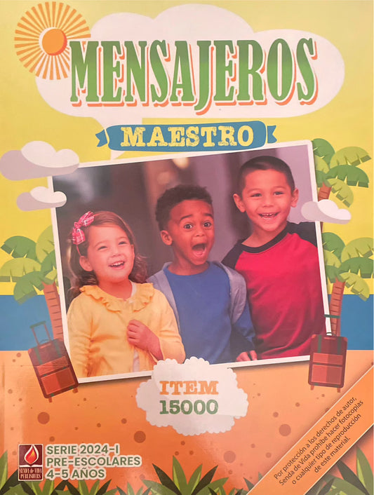 Senda de Vida - Mensajeros Maestro con Libro de Figuras - Edad 4-5 Años - Pre-Escolares Semestre 2024 - I