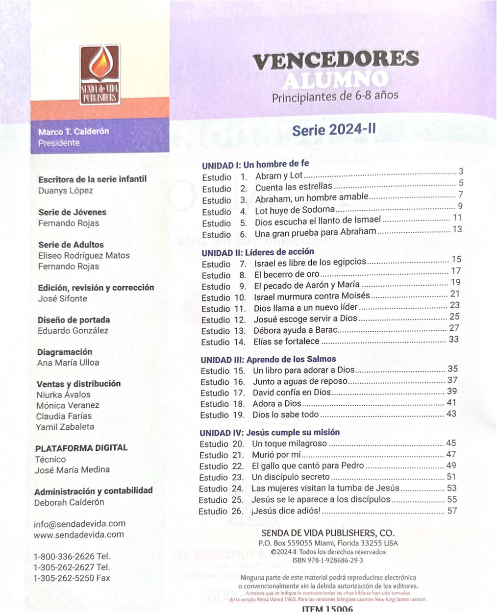 Senda de Vida - Vencedores Alunno - Semestre 2024 II