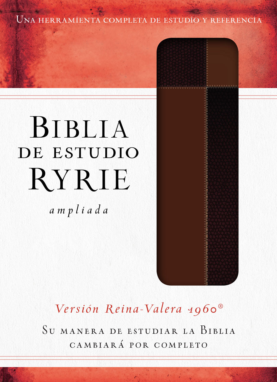 Biblia de Estudio Ryrie Ampliada - Versión Reina Valera 1960 - Duo Tono Marrón - Editorial Portavoz