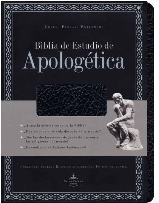 Biblia de Estudio de Apologética, Negro Imitación Piel - Holman