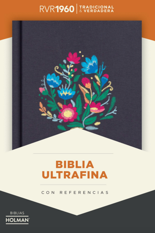 Biblia Ultrafina - RVR1960 - Bordado Sobre Tela
