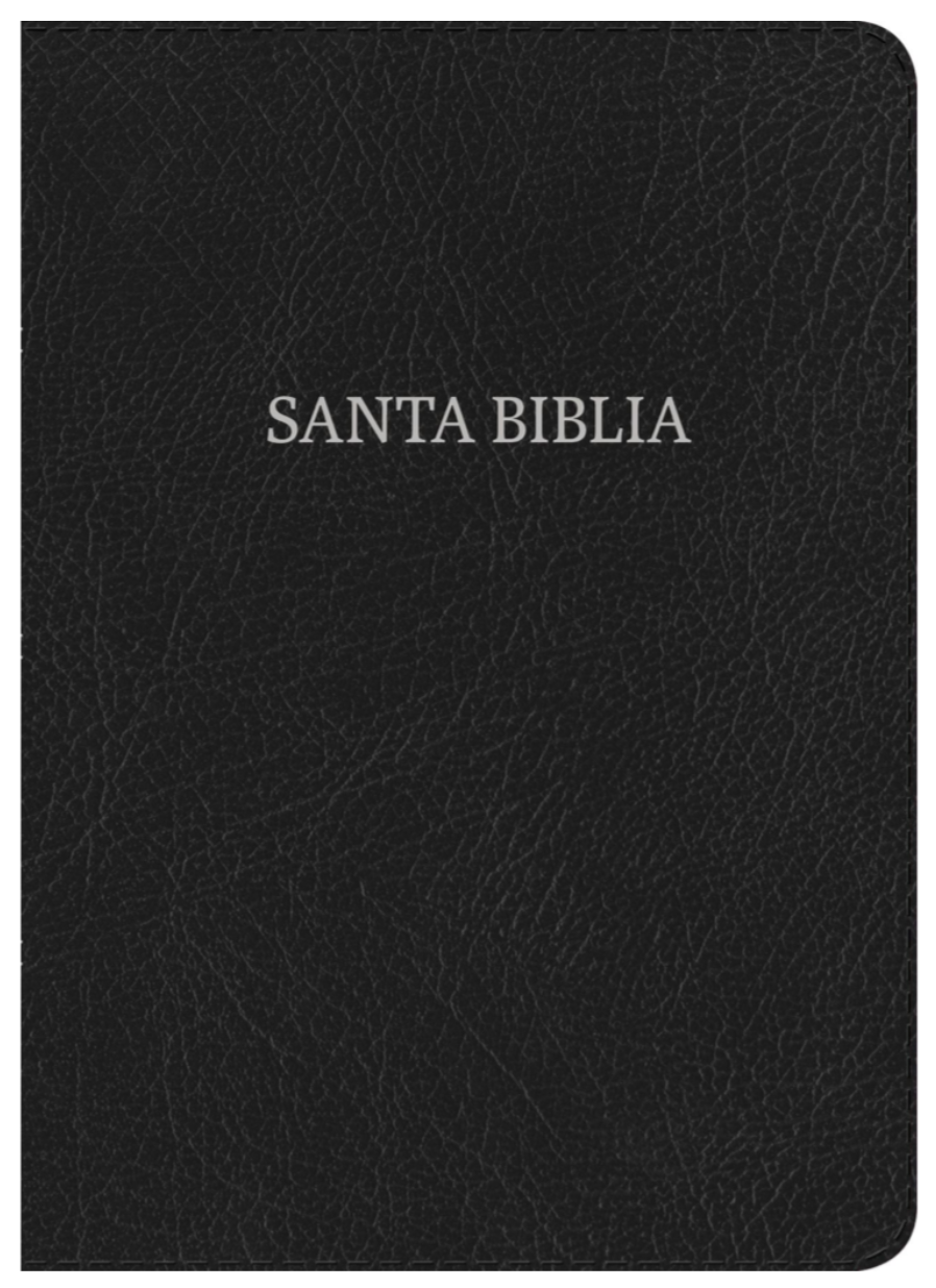 Biblia Letra Grande Tamaño Manual - RVR1960 - Negro Piel Fabricada con Índice