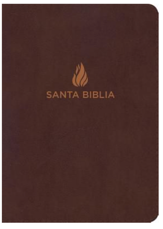 Biblia Compacta Letra Grande - RVR1960 - Marrón, Piel Fabricada con Índice