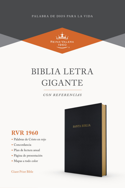 Biblia Letra Gigante - RVR1960 - Negro, Imitación Piel