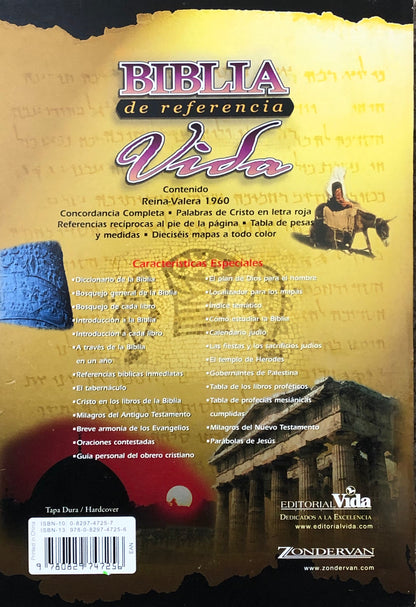Biblia de Referencia Vida - RVR1960 - Negro, Tapa Dura