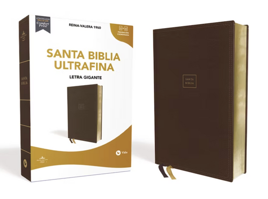 Santa Biblia Ultrafina - Letra Gigante - Café, Leathersoft