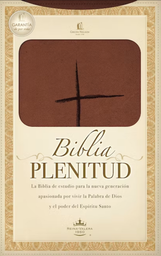 Biblia Plenitud - RVR1960 - Tamaño Personal - Café, Leathersoft