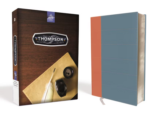 Biblia Thompson Edición Especial para el Estudio Bíblico - RVR1960 - Azul Oscuro/Marrón, Leathersoft